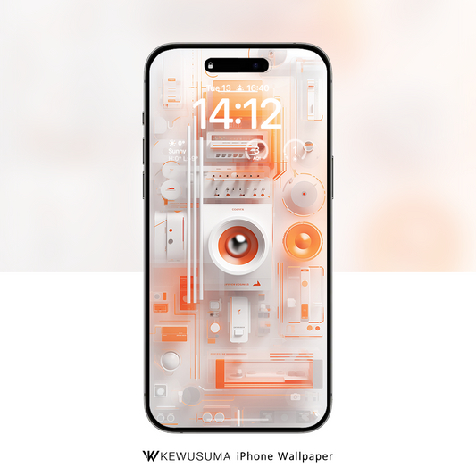 iPhone Wallpaper - White Orange Fusion #010