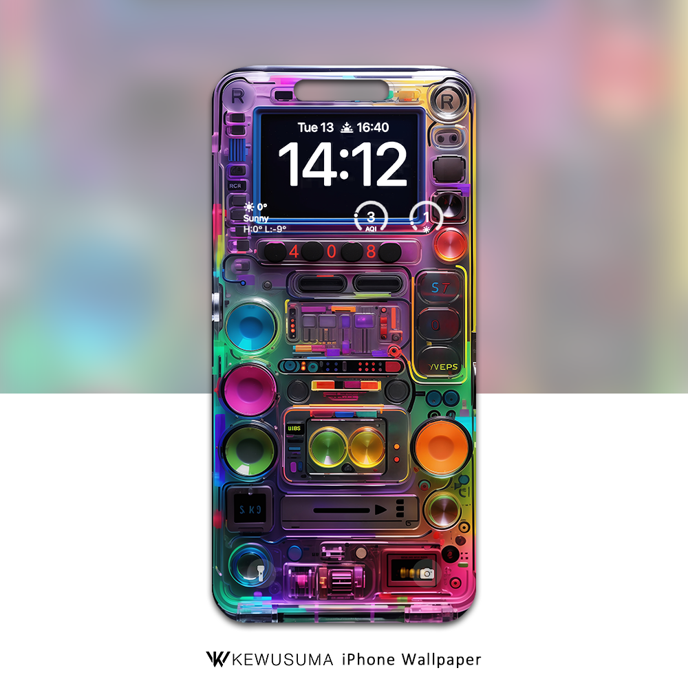iPhone Wallpaper - Neon Circuitry #025