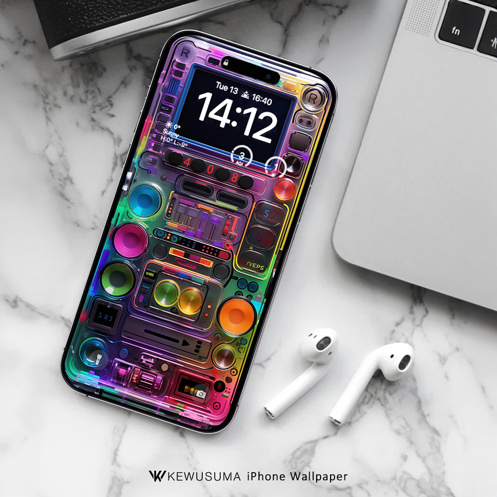 iPhone Wallpaper - Neon Circuitry #025