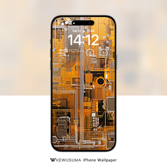 iPhone Wallpaper - Golden Circuitry #009