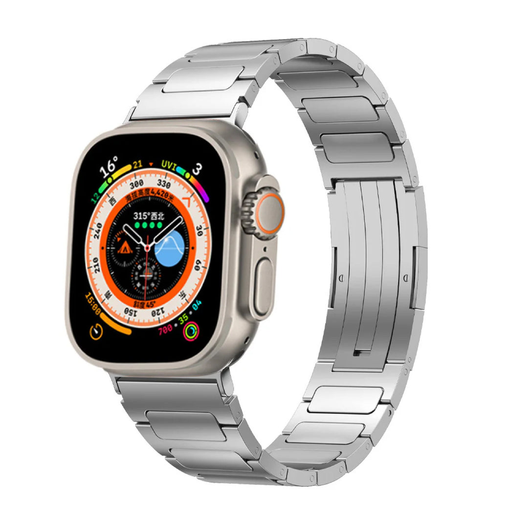 Hamar シリーズ - シルバー Apple Watch ストラップ